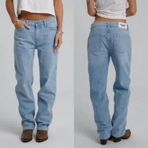 Dairy Boy Relaxed Straight Leg Denim Jeans in Light Wash 28